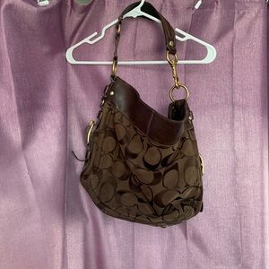 Dark brown Coach purse